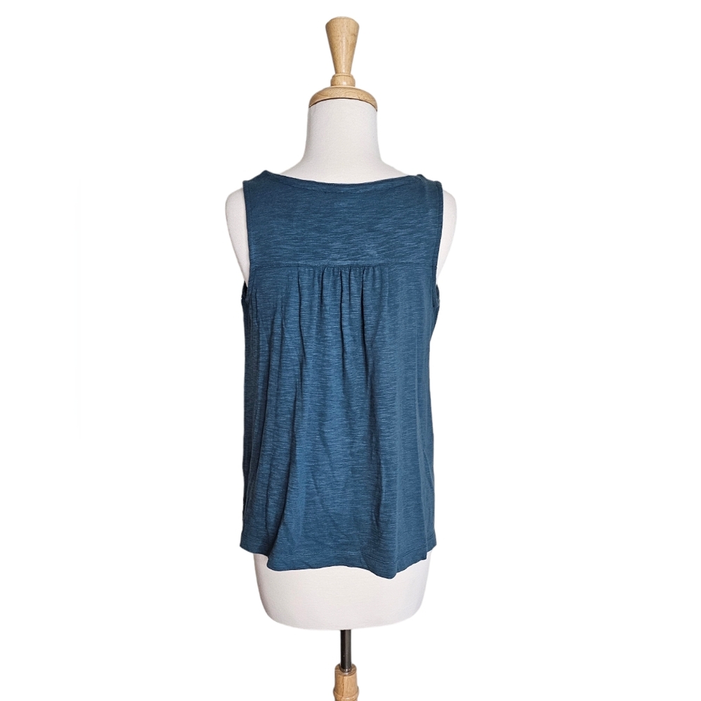 J.Jill Sleeveless Green Embroidered tank top Size SP - Picture 4 of 9